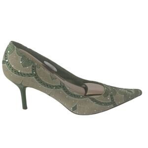 Steve Madden Clara Embellished Clara Pump Green Women's Size 8.5